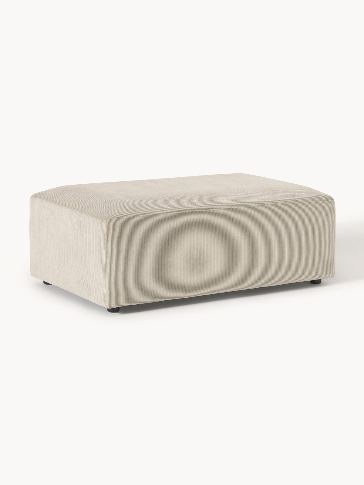 Melbrandt XL Ottoman in Corduroy, W 116 x D 72 cm