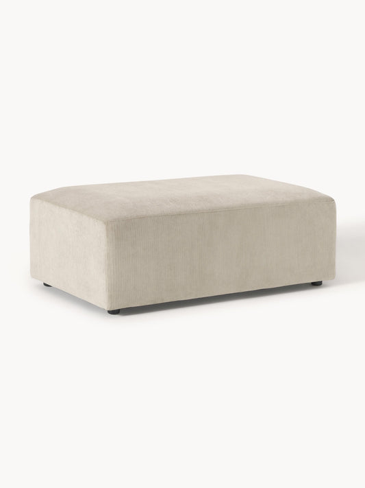 Melbrandt XL Ottoman in Corduroy, W 116 x D 72 cm