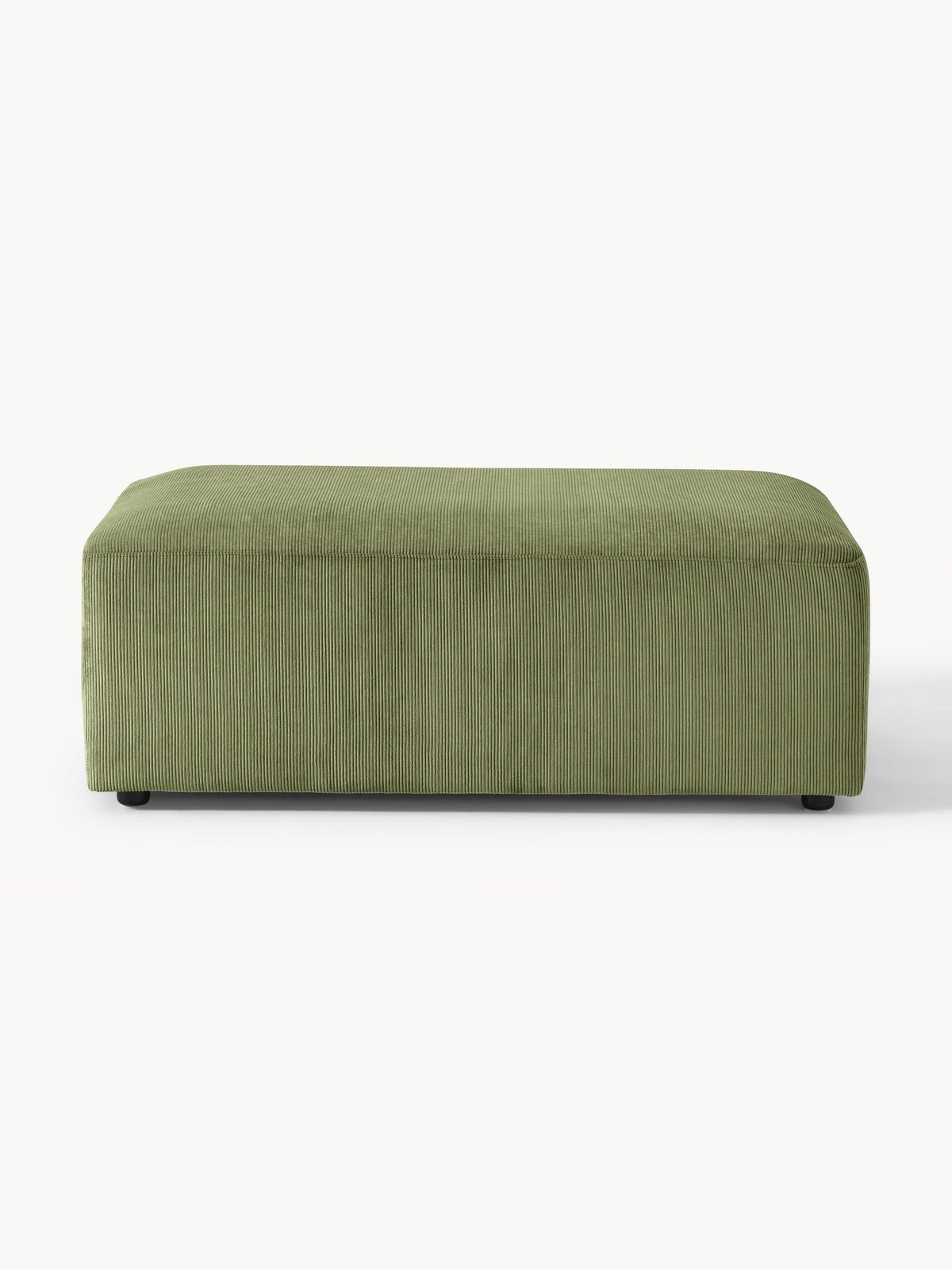Melbrandt XL Ottoman in Corduroy, W 116 x D 72 cm
