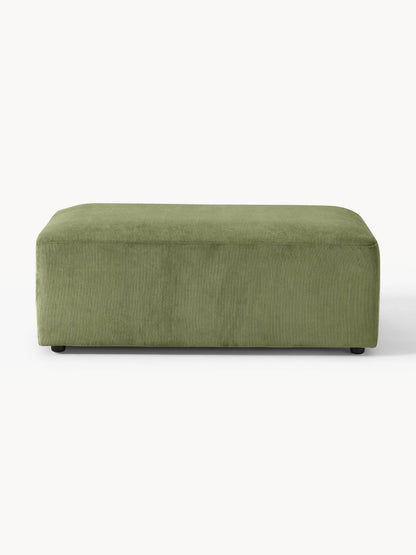 Melbrandt XL Ottoman in Corduroy, W 116 x D 72 cm