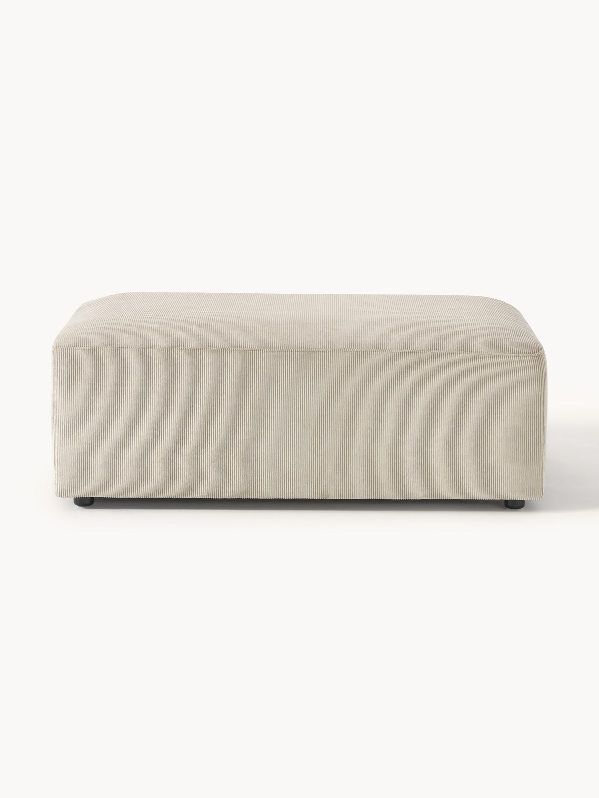Melbrandt XL Ottoman in Corduroy, W 116 x D 72 cm