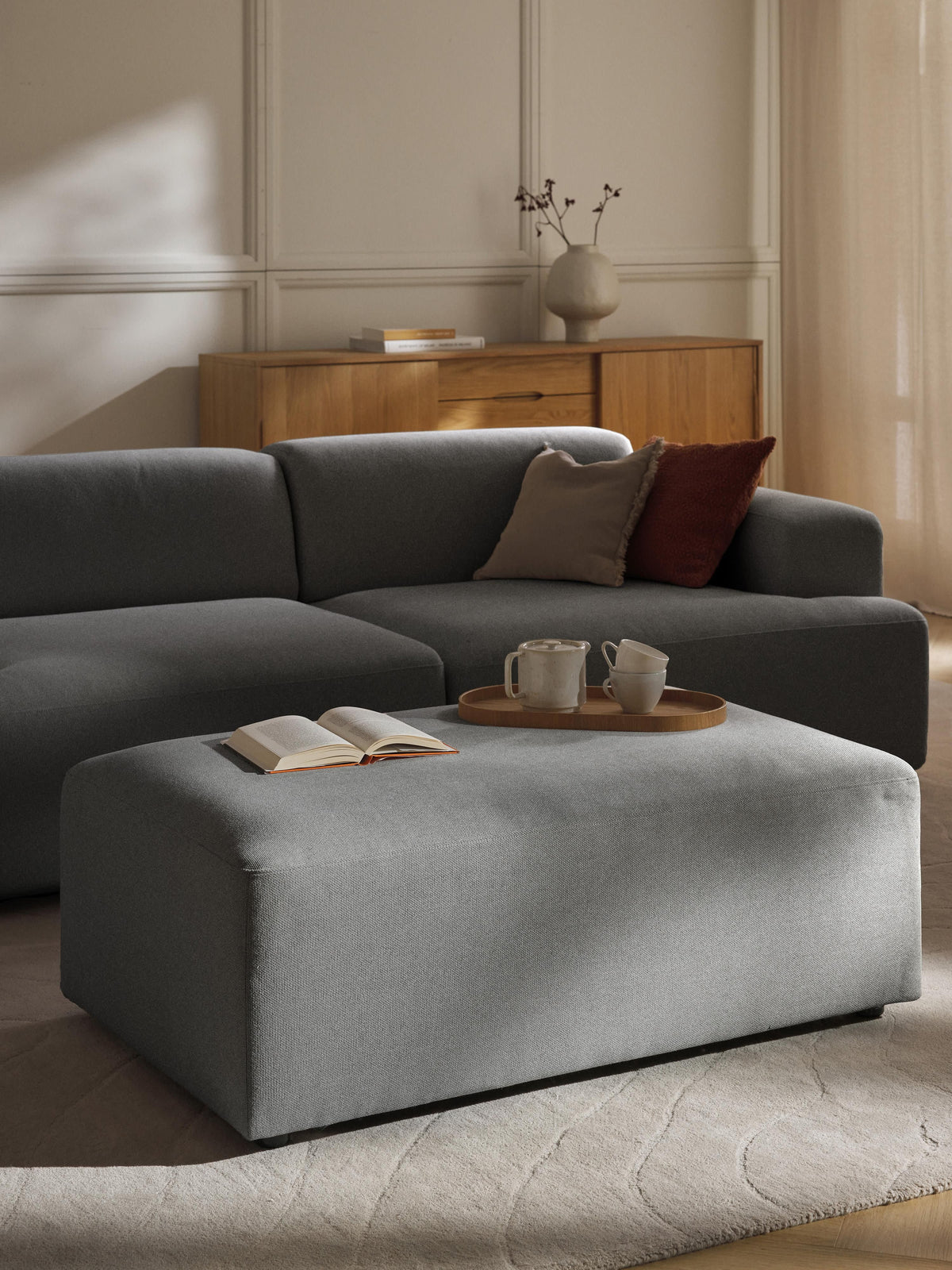 Melbrandt XL Ottoman, W 116 x D 72 cm