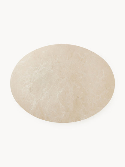 Milbrock Oval Marble Dining Table, 120 x 90 cm