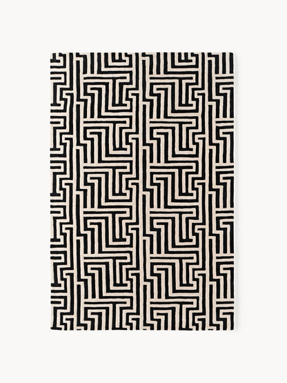 Montrup Wool Rug, Hand-Tufted, with Raised High-Low Texture