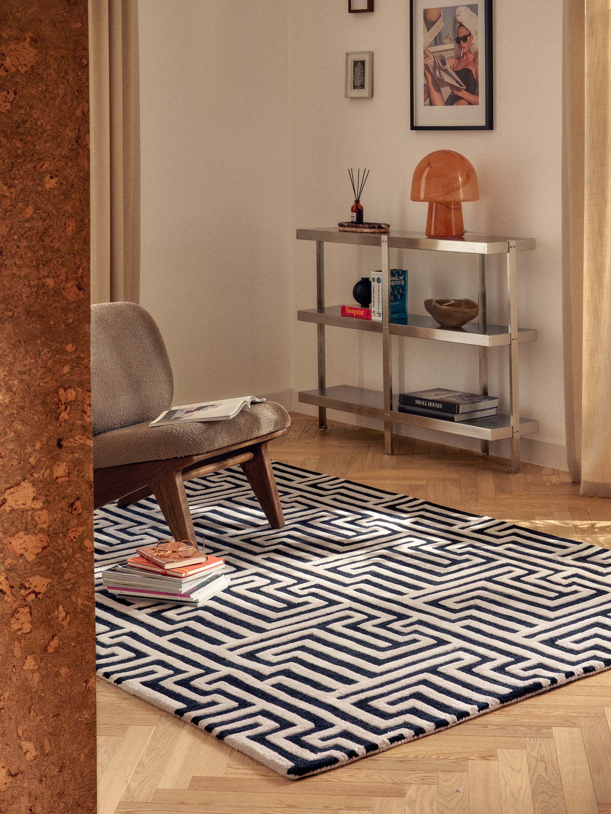 Montrup Wool Rug, Hand-Tufted, with Raised High-Low Texture