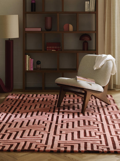 Montrup Wool Rug, Hand-Tufted, with Raised High-Low Texture
