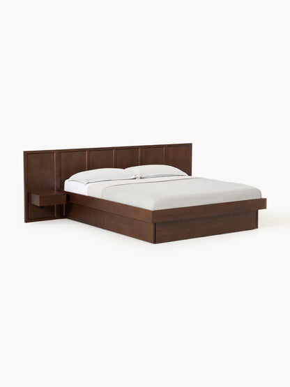 Nantweiler Wooden Bed with Bedside Tables and Headboard