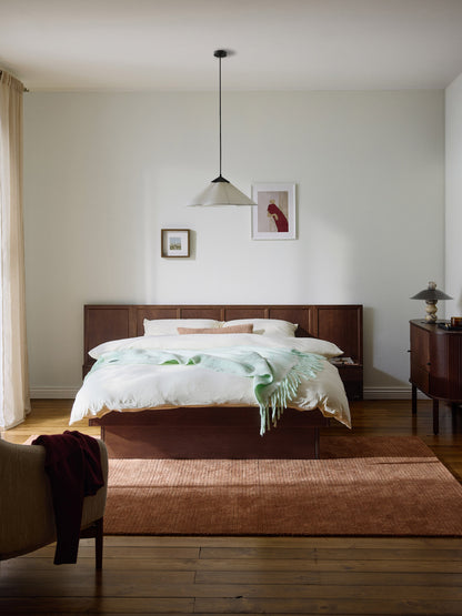 Nantweiler Wooden Bed with Bedside Tables and Headboard