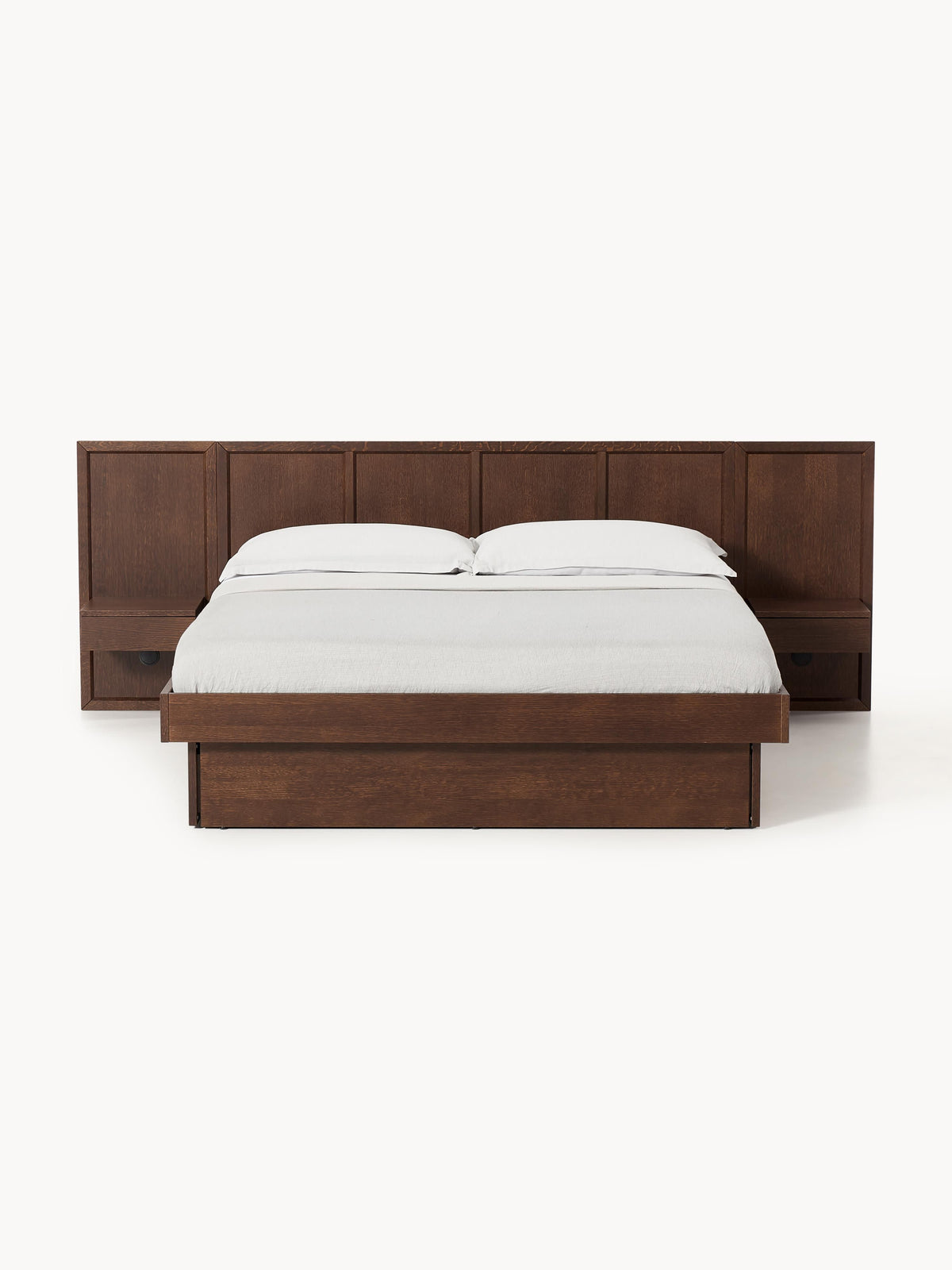 Nantweiler Wooden Bed with Bedside Tables and Headboard