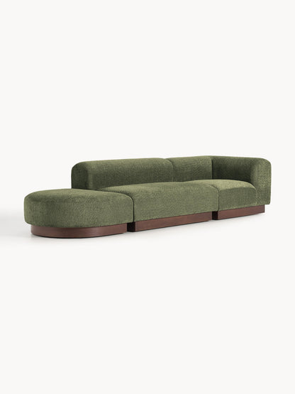 Natburgh Modular Ottoman in Teddy Bouclé with Stool (Left/Right)