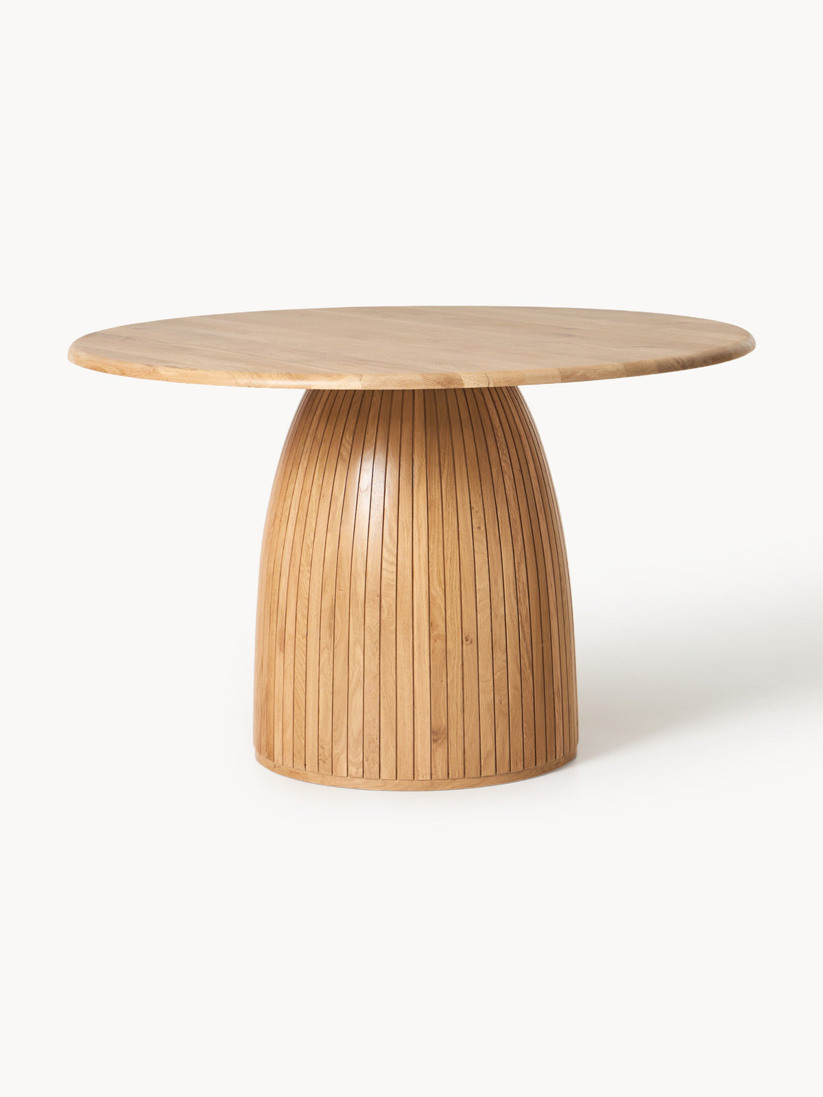 Nelscheid Round Dining Table with Fluted Texture, in Various Sizes