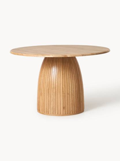 Nelscheid Round Dining Table with Fluted Texture, in Various Sizes