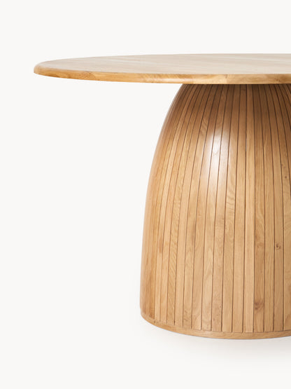 Nelscheid Round Dining Table with Fluted Texture, in Various Sizes
