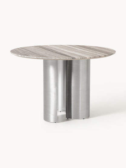 Noamgau Round Dining Table with Marble Tabletop, Ø 120 cm