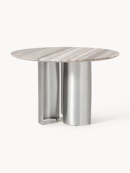 Noamgau Round Dining Table with Marble Tabletop, Ø 120 cm