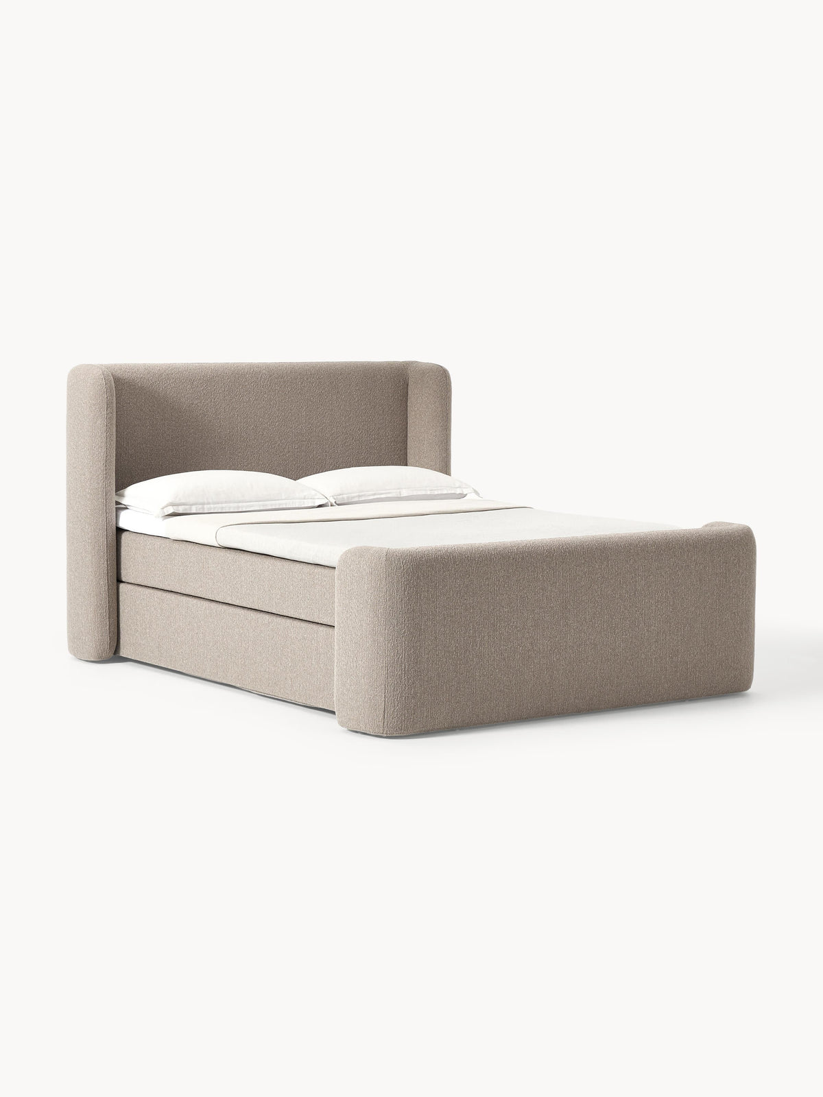 Perlmund Box Spring Bed in Bouclé