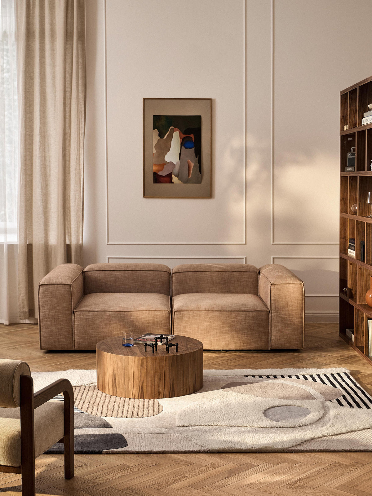 Roscbaum Wool Rug with High-Low Texture, Hand-Tufted