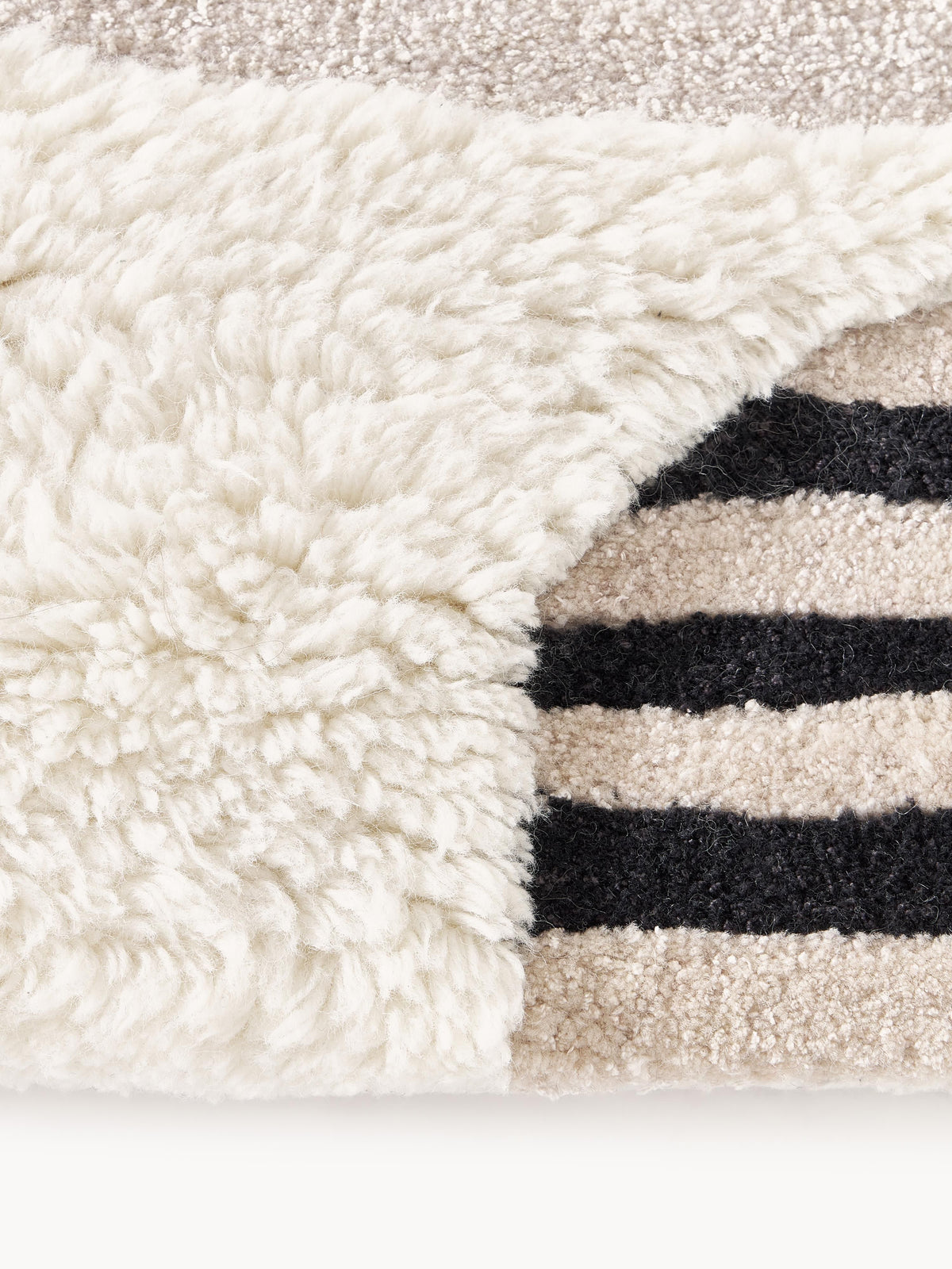 Roscbaum Wool Rug with High-Low Texture, Hand-Tufted
