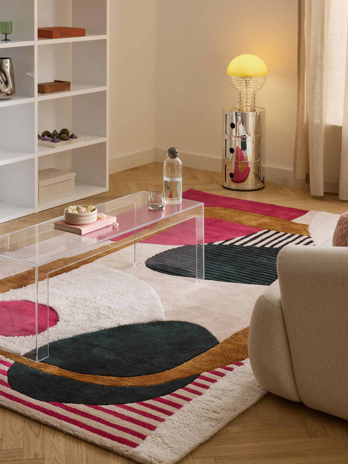 Roscbaum Wool Rug with High-Low Texture, Hand-Tufted