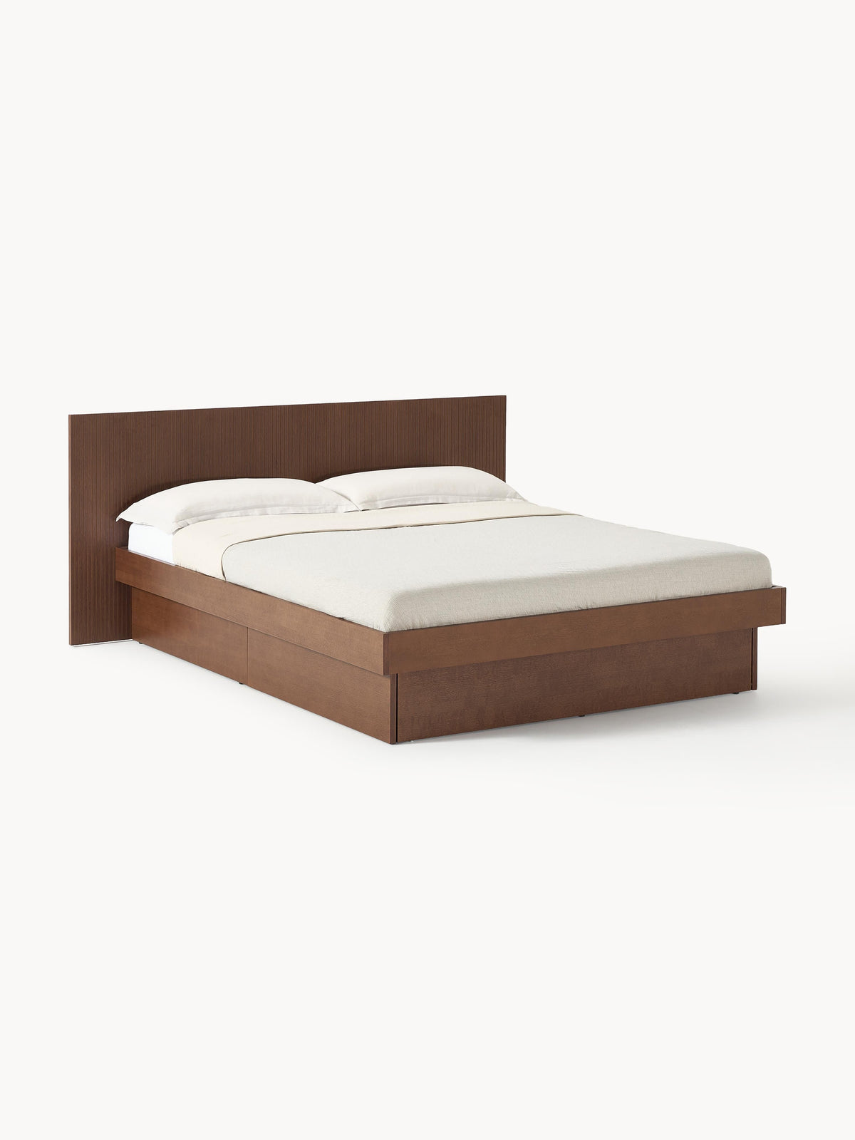 Satlohe Wooden Bed with Drawers and Headboard