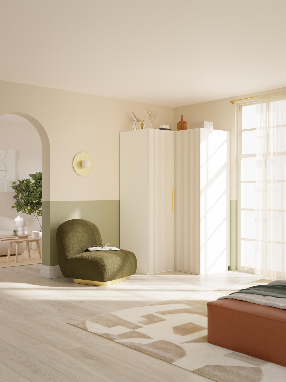 Simhoven Modular Corner Wardrobe, 115 cm Wide