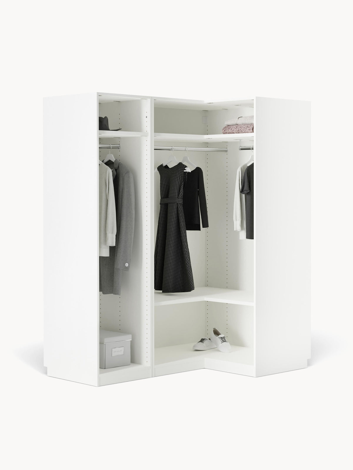 Simhoven Modular Corner Wardrobe, 165 cm Wide, in Various Sizes