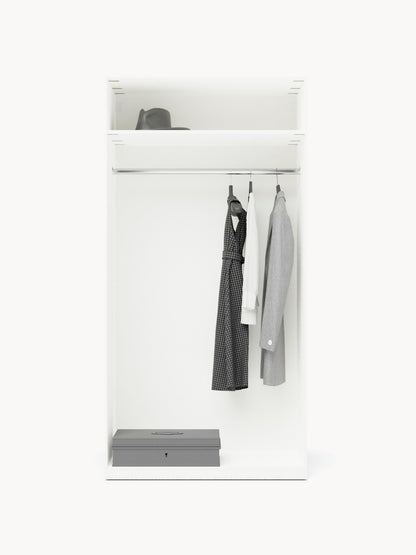 Simhoven Modular Hinged-Door Wardrobe, 100 cm Wide, in Various Sizes