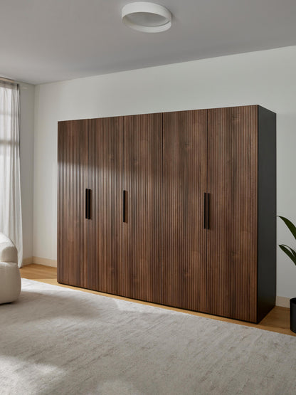 Simhoven Modular Hinged-Door Wardrobe, 250 cm Wide, in Various Sizes
