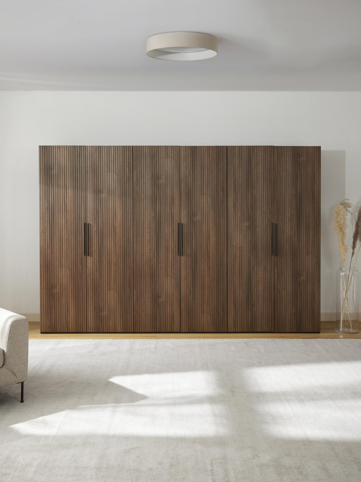 Simhoven Modular Hinged-Door Wardrobe, 300 cm Wide, in Various Sizes