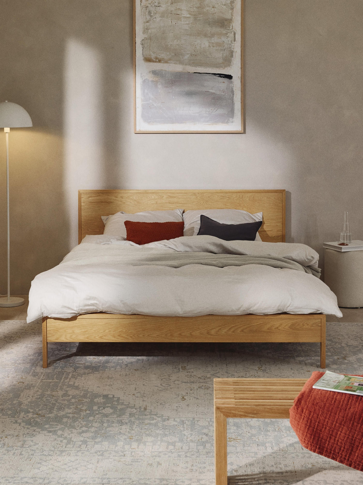 Tamriede Wooden Bed with Headboard