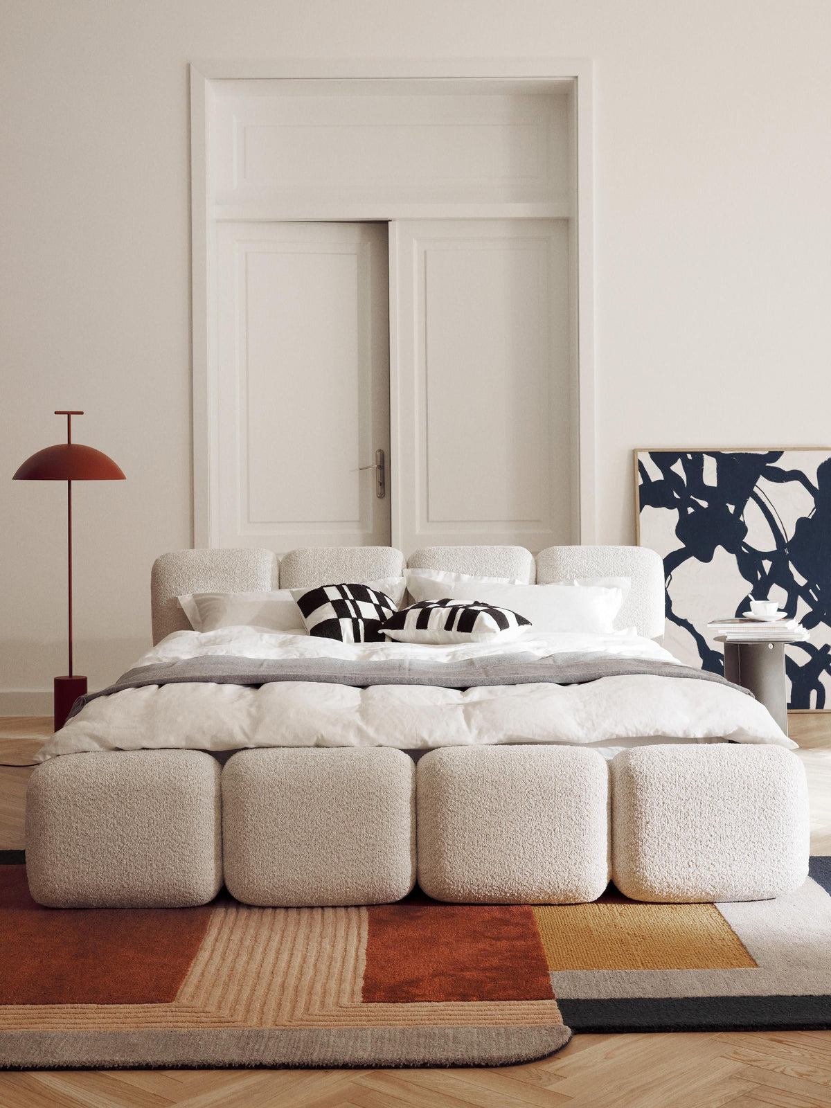 Taybergh Teddy Bouclé Upholstered Bed