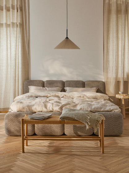 Taybergh Teddy Bouclé Upholstered Bed
