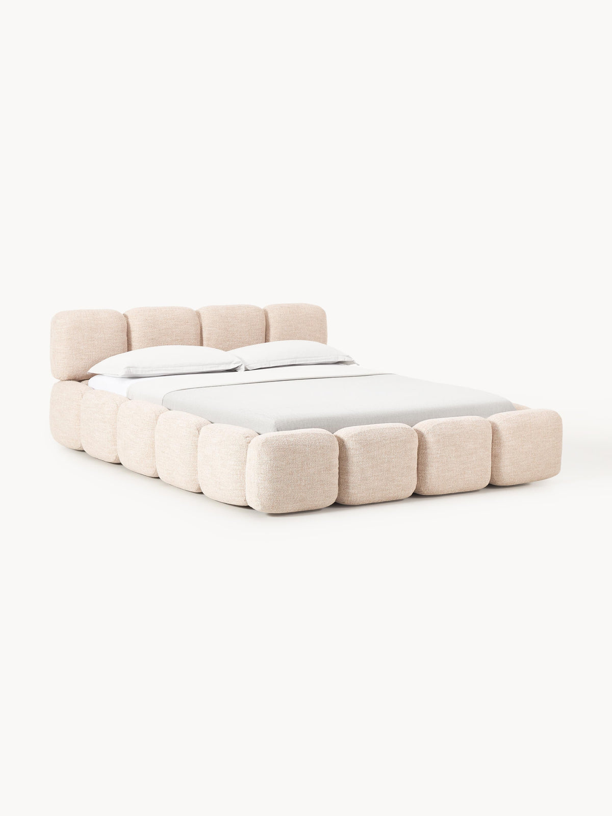 Taybergh Upholstered Bed in Bouclé with Storage