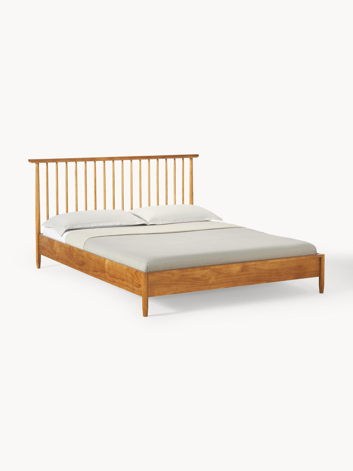 Winbergen Wooden Bed with Headboard in Pine
