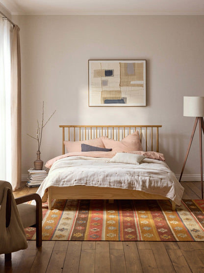 Winbergen Wooden Bed with Headboard in Pine