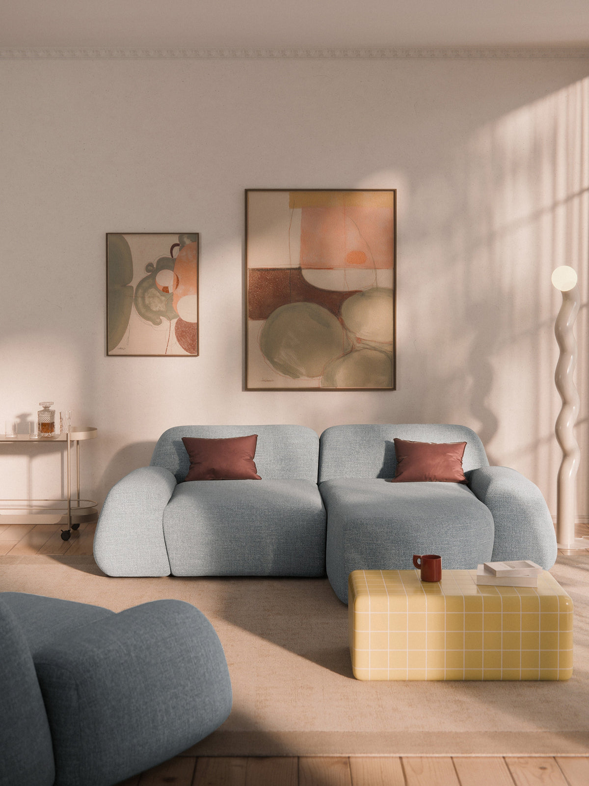Wolkrath 3-Seater Modular Bouclé Corner Sofa