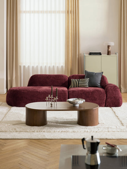 Wolkrath 3-Seater Modular Teddy Bouclé Chaise