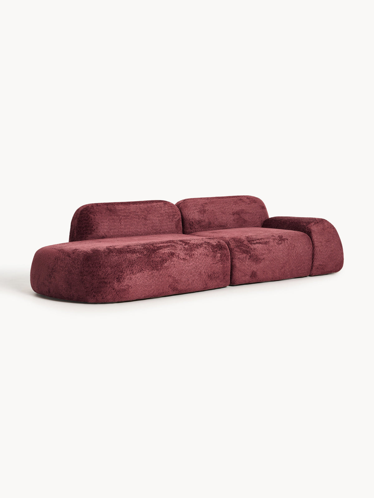 Wolkrath 3-Seater Modular Teddy Bouclé Chaise