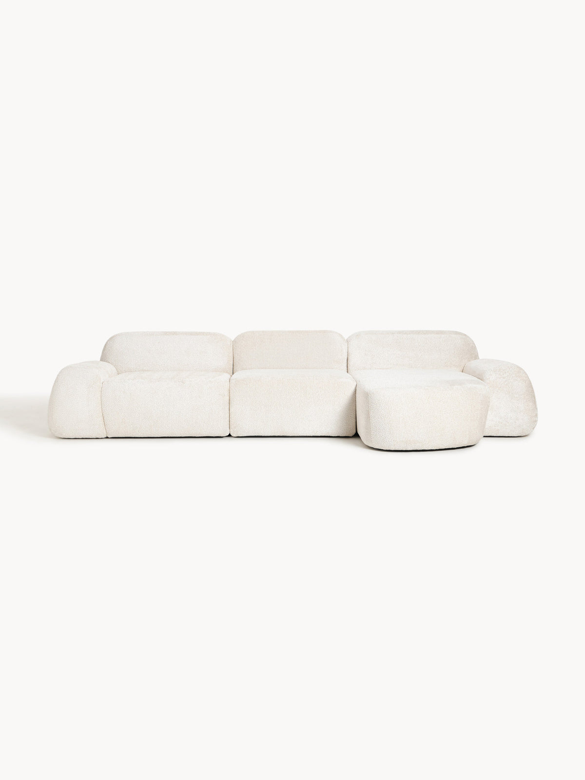 Wolkrath 4-Seater Modular Teddy Bouclé Corner Sofa