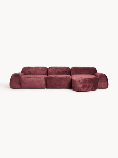 Wolkrath 4-Seater Modular Teddy Bouclé Corner Sofa