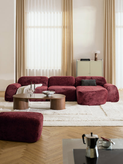 Wolkrath 4-Seater Modular Teddy Bouclé Corner Sofa