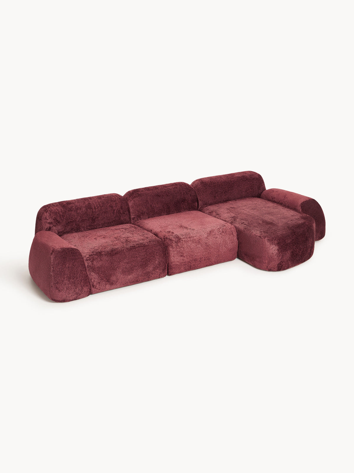 Wolkrath 4-Seater Modular Teddy Bouclé Corner Sofa