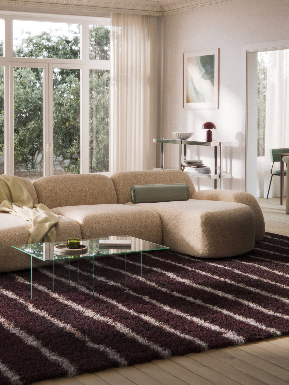 Wolkrath Chaise Corner Module in Bouclé