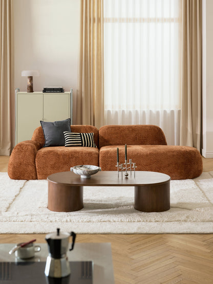 Wolkrath Chaise in Teddy Bouclé