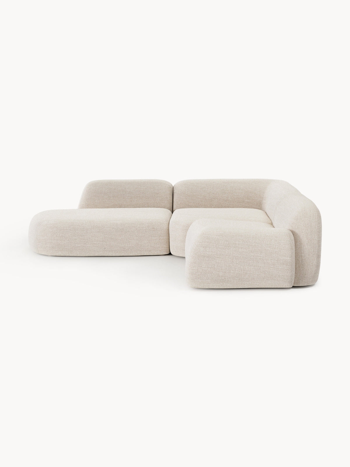 Wolkrath Modular Bouclé Corner Sofa (4-Seater) with Chaise Longue