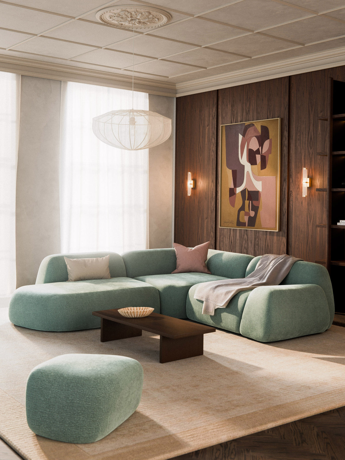 Wolkrath Modular Corner Sofa (4-Seater) with Chaise Longue