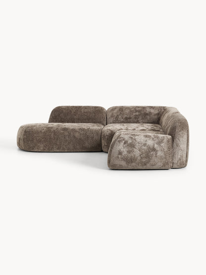 Wolkrath Modular Teddy Bouclé Corner Sofa (4-Seater) with Chaise Longue