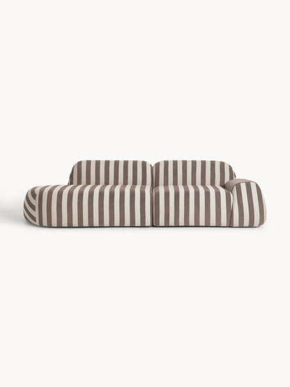 Wolkrath Striped Modular Sofa (3-Seater)