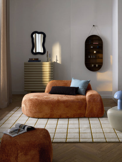 Wolkrath Teddy Bouclé Sofa (2-Seater) with Chaise Longue